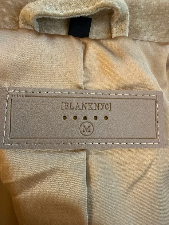 Blank NYC Tan Suede Jacket with Neutral Leather Label - Picture 5 of 6